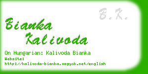 bianka kalivoda business card